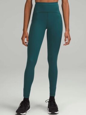 Lululemon Teal Swift Speed High Rise 28” Performance Leggings- brushed luxtreme
